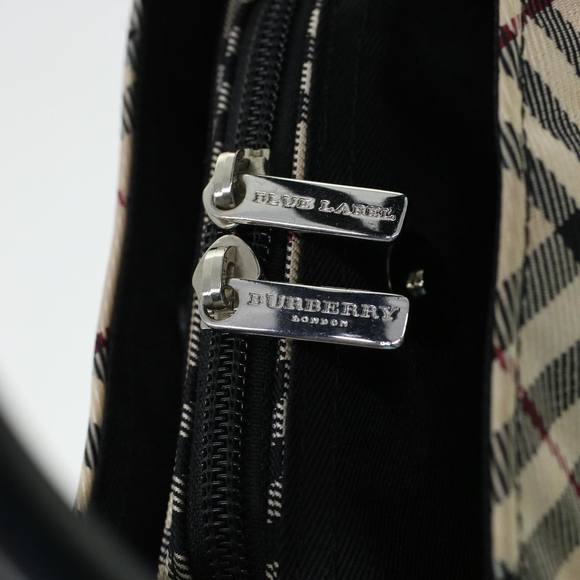 BURBERRY Nova Check Hand Bag Nylon Beige Auth bs5485 - Picture 15 of 16